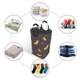 thumbnail image 3 of DouZhe 50L Rectangular Laundry Basket, Horror Halloween Bat Vampire Prints Waterproof Foldable Laundry Hamper with Aluminum Handles, 3 of 6