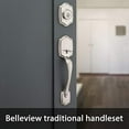thumbnail image 4 of Open Box KWIKSET BELLEVIEW FRONT DOOR LOCK HANDLE DEADBOLT SET - SATIN NICKEL, 4 of 5