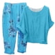 thumbnail image 1 of Conjunto de tops y pantalones de manga larga con cuello redondo y estampado para mujer Wmkox8yi  bvn2731, 1 of 8