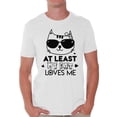 thumbnail image 1 of At Least My Cat Loves Me Shirt Valentine's Day T Shirt for Men Valentines Day Gift Idea for Him Cat Lovers Shirt Cute Cat Valentine Tshirt Valentines Day Single Funny Valentine Shirt Tee For Adult, M, 1 of 6