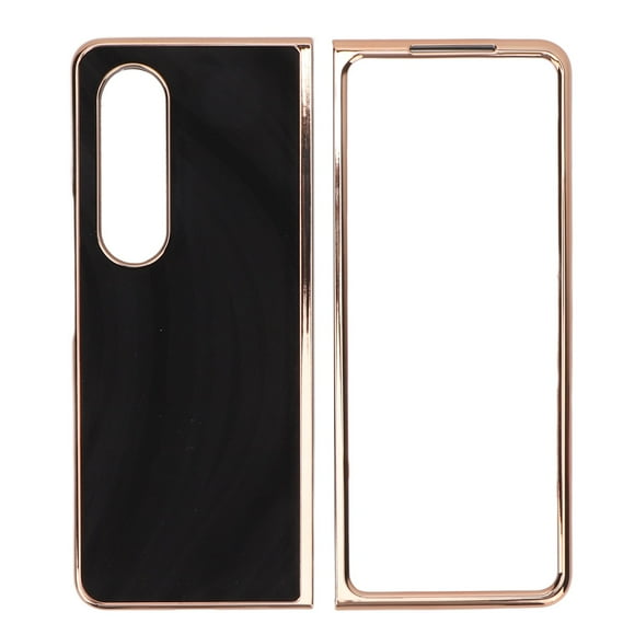 ZOUSSIQI Phone Case Nano Electroplating Scratch Proof Galaxy Texture Folding Phone Protective Cover for Samsung Galaxy Z Fold 4 Black EL225#15636