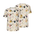 thumbnail image 3 of Daiia Cartoon Chickens Mens Baseball Jersey Button Down Shirts Short Sleeve Sports Uniforms-XX-Large, 3 of 9