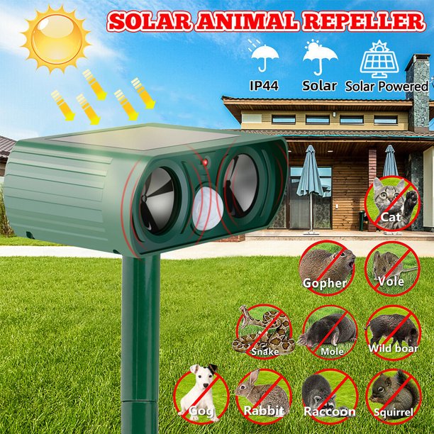 Solar Animal Repeller Solar Powered Cat Repellent Waterproof Motion