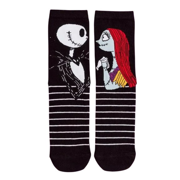 The Nightmare Before Christmas  Adult Jack and Sally Crew Socks