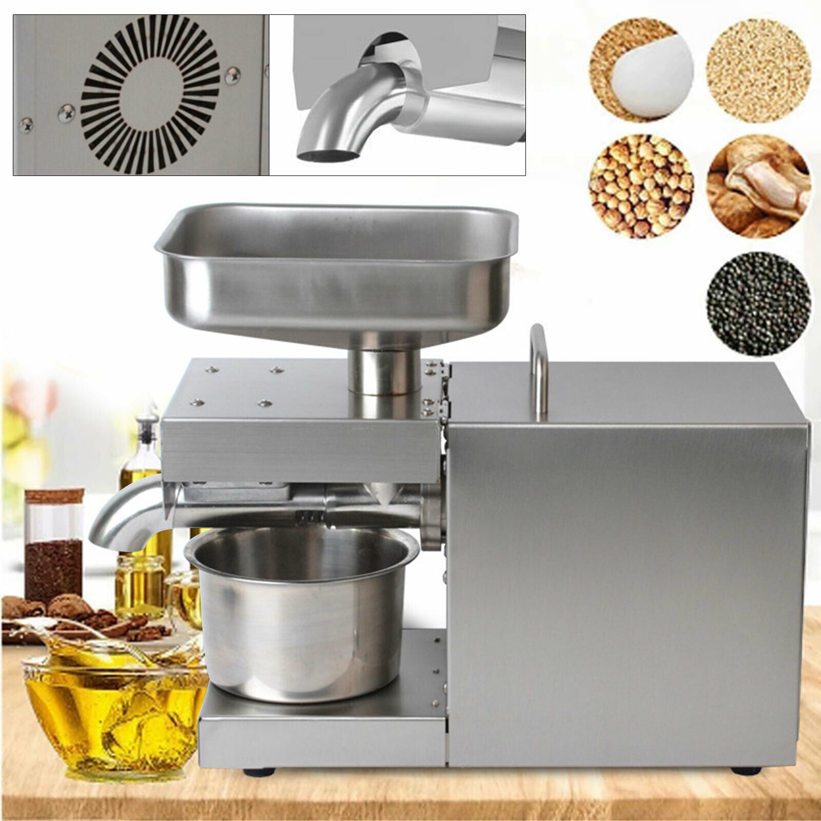 Automatic Oil Press Machine Stainless Steel Commercial Olive Extractor