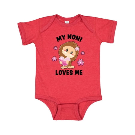 

Inktastic My Noni Loves Me with Bigfoot Gift Baby Girl Bodysuit
