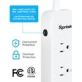 thumbnail image 6 of Syantek Remote Control Power Strip with 3 RF Outlets, 3 USB Ports, 5ft Cord, 15A/1875W Surge Protector for Household Appliances, 6 of 7
