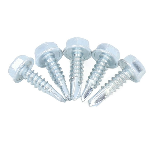Sheet Metal Screws, Reduce Resistance Standard Self Drilling Screw Zinc Plated Prevent Cracking 250Pcs For Wood Work Hex Head,Round Washer Head
