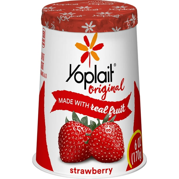 Yoplait Original Yogurt Strawberry Gluten Free 6 Oz Walmart Com Walmart Com
