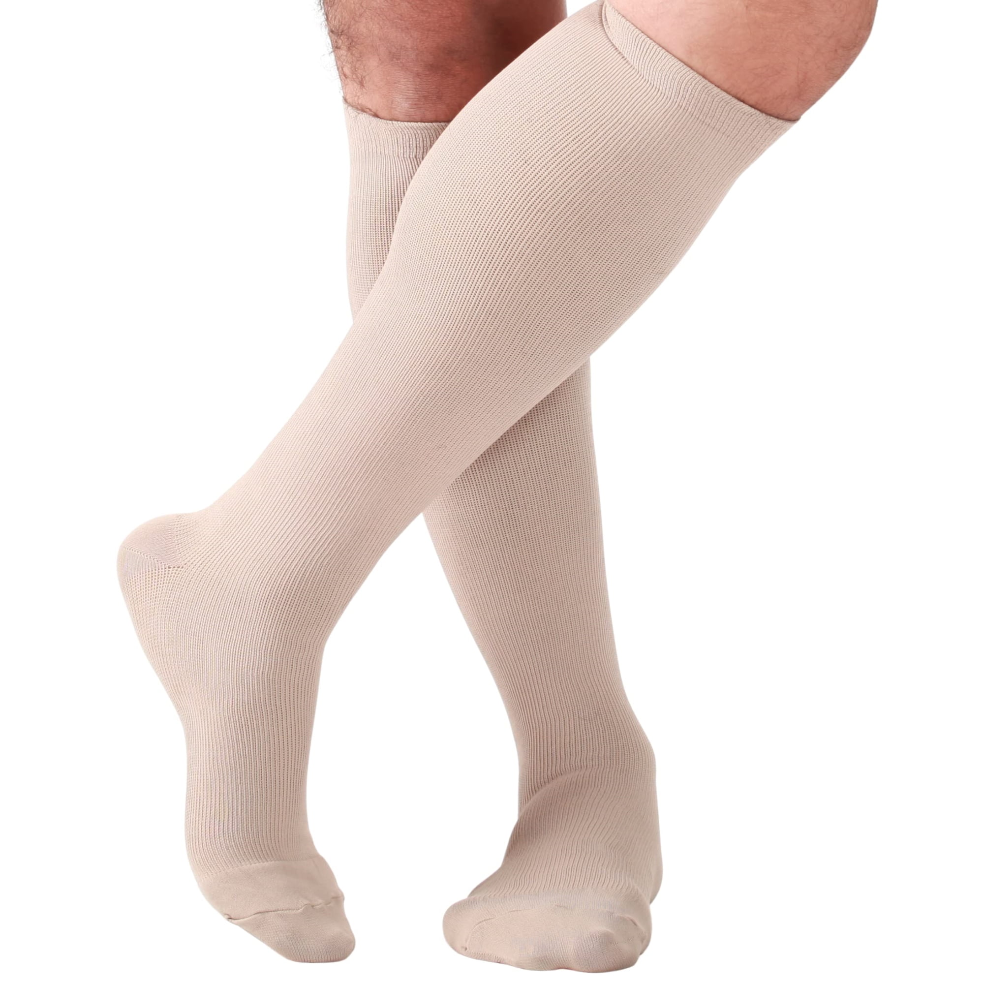 Made in USA - Compression Knee High for Men Circulation 15-20 mmHg ...