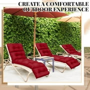 Outdoor Chaise Lounge Cushion 72.8 Sunproof Waterproof Inlife Garden Patio Rocking Chair Cushion