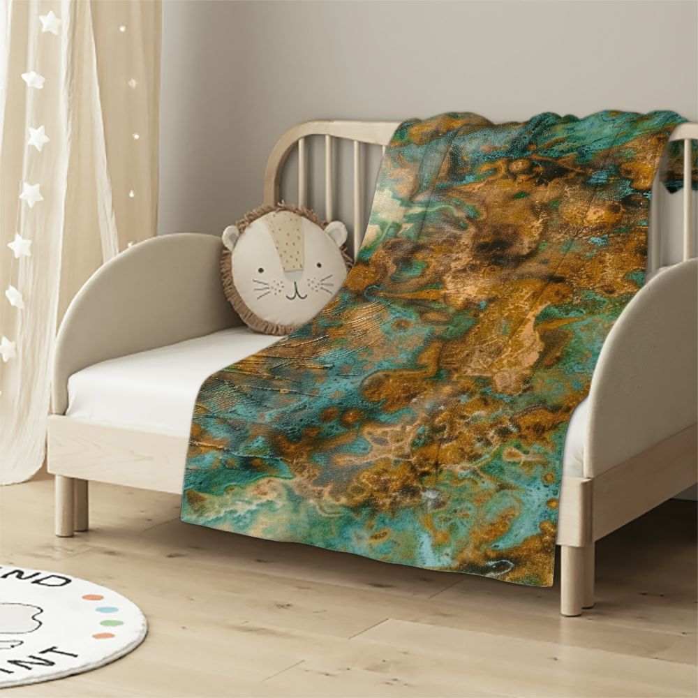 Ullo0ord Throw Blanket Orange Copper Vintage Bronze Rust Metal Patina Wall Old Warm Cozy Print Flannel Home Decor Comfortable Blanket for Couch Sofa Bed Walmart