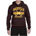 thumbnail image 2 of Wild Bobby City of Nashville Hockey Fantasy Fan Sports Unisex Hoodie Sweatshirt, Brown, Medium, 2 of 5