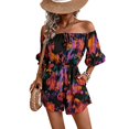 thumbnail image 1 of Sequin Leopard Jumpsuits Women Jumpsuit Women Fashion Womens Style Jumpsuit plus Size Long Sleeve Jumpsuits And Rompers Women Summer Romper Pockets Romper Cap Sleeve off One Shoulder Jumpsuits for, 1 of 3