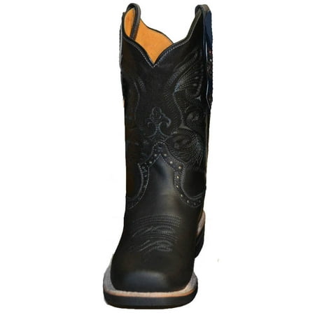 MEN'S RODEO COWBOY BOOTS GENUINE LEATHER WESTERN Size