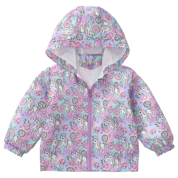 Karoyedx Toddler Rain Jacket Toddler Windproof Jackets Baby Hooded Zip up Rain Coat Light Outdoor Hiking Outdoor Pockets Windbreaker Pink Size,2-3 Years