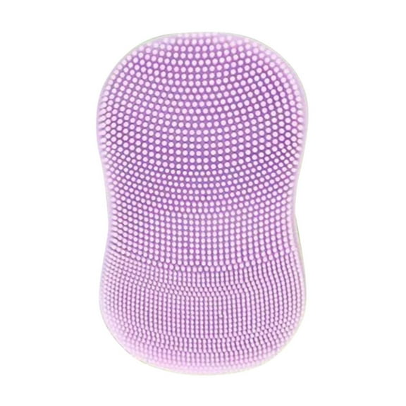 EclipseJewels Silicone Finger Facial Cleansing Brush, Soft Handheld Face Exfoliator for Gentle Cleansing and Blackhead Removal, Skincare Massaging Brush for All Skin Types,Light Purple