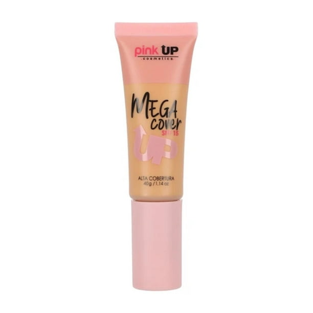 Mega Cover Maquillaje de larga duración Alta Cobertura Pink Up marron claro