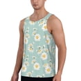 thumbnail image 2 of KLL Floral Daisy Print Men's Muscle Gym Workout Stringer Tank Tops Bodybuilding Fitness T-Shirts Tank Tops Men-X-Large, 2 of 7