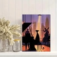 thumbnail image 2 of UXIEQU Jazz Cat Silhouette Piano Music Canvas Wall Art Print 15.75x11.81 Inches, 2 of 8