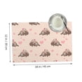 thumbnail image 3 of DouZhe Polyester Set de 4 Napperons, Mignon Romantique Couple Paresseux Modèle Résistant à la Chaleur Place Mats pour Table à Manger, 12 x 18 Po, 3 of 6
