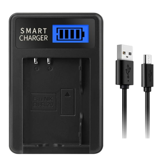 Universal EN-EL20 LCD Screen Camera Battery Charger Portable For 1 AW1 J1 J2 J3 J4 PM006 Battery Charger Replace