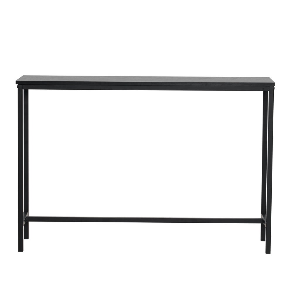 Ktaxon Modern Console Table, 41.3" Narrow Sofa Table TV Stand with Sturdy Metal Frame in Entryway, Living Room, Hallway, Bedroom, Hotel, Black