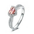 thumbnail image 2 of 1.5 Carat Heart Shape Halo Morganite and Diamond Engagement Ring for Women in 14k White Gold morganite & diamond engagement ring, 2 of 2