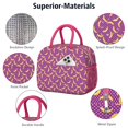 thumbnail image 4 of Lunch Bag Lunch Box for Women Reusable Insulated Lunch Bags,Water-Resistant Bananas on Violet Dotted Pattern Cooler Lunch Tote Bag, Large Capacity for Work Travel Picnic, 4 of 6