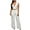 White, variant on ABATAB Jumpsuits for Women Sleeveless Belteed Dressy Romper Wide Long Pants Work Office Elegant Lounge Outfits Clothes