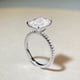 thumbnail image 4 of Anillo de diamantes de plata esterlina S925 para mujer, anillo de diamantes de 4 quilates, sencillo, combinable, ligero, lujoso, anillo grande con corte esmeralda de caramelo de roca, 4 of 6