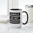 thumbnail image 4 of CafePress - Animals Are Not Ingredien - 15 oz Ceramic Large White Novelty Mug, 4 of 4