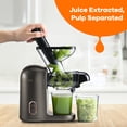 thumbnail image 4 of Mecity Small Masticating Juicer Electirc Slow Juicer with Reverse Function For Home, Easy to Clean Juicer Extractor with Travel Bottle, Self-Feeding Juice Maker for Vegetable and Fruit, 4 of 10