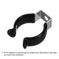 thumbnail image 4 of Uxcell T8 U Clips Holder Bracket for LED Light Bulb Mounting Bracket Fluorescent Tube Holder Screw Clamps Black 15 Pack, 4 of 5