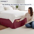 thumbnail image 6 of SGI bedding 16 inch Drop Bed Skirt Full Size Platform Style, Classic Tailored Look, Elegant Pleated Style Dust Ruffle, Split Corners, Wrinkle Resistant Microfiber - Burgundy, 6 of 8