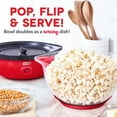 thumbnail image 3 of Dash 4qt SmartStore™ Stirring Popcorn Maker, Electric Popcorn Machine with Large Lid for Serving Bowl and Convenient Storage, 24 Cups, Red, 3 of 4