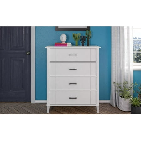 Novogratz Hazelridge 4 Drawer Dresser White Walmart Com