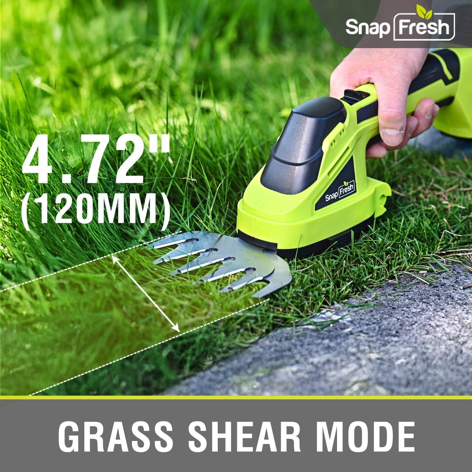 20V Cordless Hedge Trimmer with Grass Shears, Lightweight Electric Shrub Tool for Garden