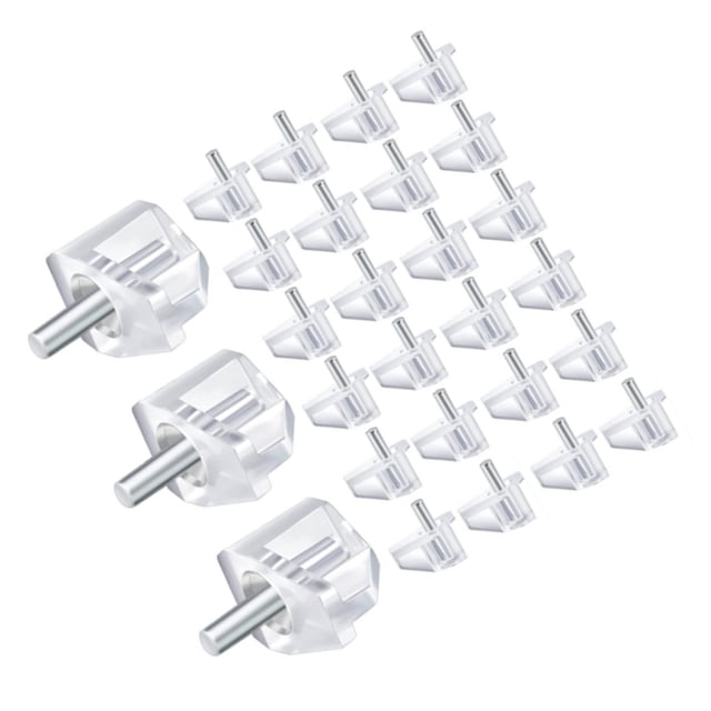 Scienceny Soporte de estante de 100 piezas, pasador de fijación de clavos multiusos, soporte de estante para muebles, armario de clavija de Artesanía