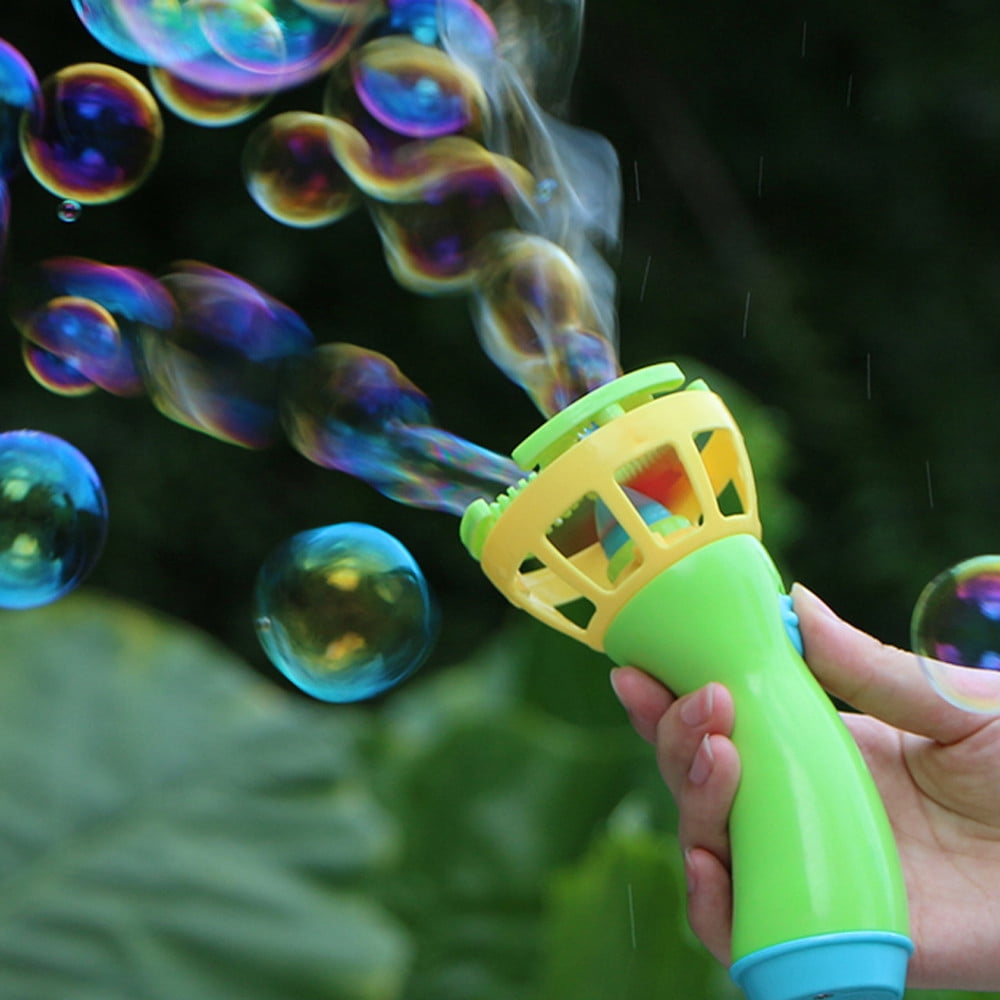 Electric Bubble Wands Machine Bubble Maker Automatic Blower Outdoor Toy for Kids Green 