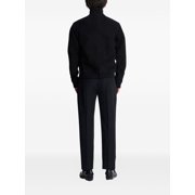 Balmain Black Embroidered Zip Bomber Jacket (Men's)