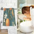thumbnail image 7 of Yayeee 100% Cotton Hand Towels for Bathroom 16" x 28" Soft Absorbent Kitchen Towel, Retro Floral Orange, 7 of 7