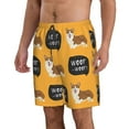 thumbnail image 2 of Kll Corgi Men'S Casual Summer Beach Shorts Hawaiian Shorts With Pockets-Xx-Large, 2 of 9