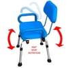 Platinum Health Revolution Bath Shower Chair Rotating Swivel Seat Padded Back and Arms