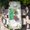 Green Gold Ivory, variant on St. Patrick's Day Table Cloths for 3 Foot Rectangle Tables, Spring Lucky Shamrocks Green Truck Country Patio Waterproof Elastic Fitted Tablecloths, Washable Rectangular Table Cover for Camping