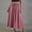 Red, variant on BUIGTTKLOP Womens Midi Skirt Drawstring Elastic Waist Drawstring Skirts Striped Side Split Summer Casual Flowy Skirts