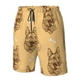 thumbnail image 4 of Rocae German Shepherd Dog for Men's Beach Shorts Casual Elastic Waist Drawstring Summer Beach Shorts,S-3XL-XX-Large, 4 of 6