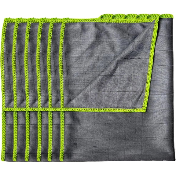 Carbon Fiber Cleaning Cloth, Microfiber Cleaning Cloth, Lint-Free Glass Window Polishing Towel for Home, Window, Cars, Green, 1 Piece