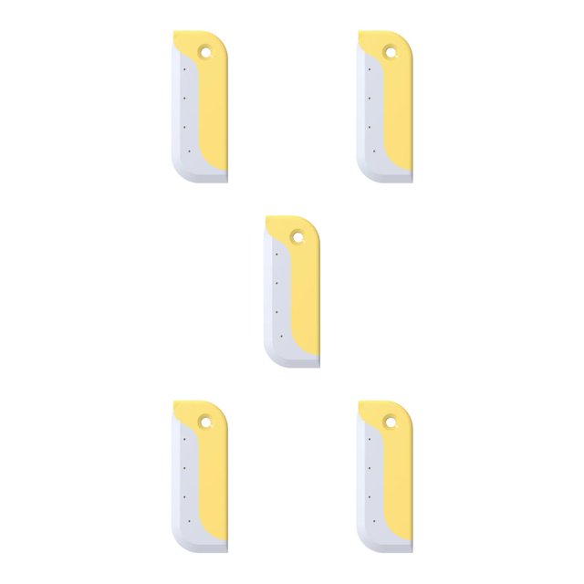 tredstone Window Cleaning Scraper Table Mirror Wiper Scraping Tool Outdoor Automobile Glass Wiping Dirt Removal with Hook Yellow 5Set