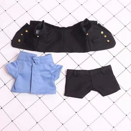 

3pcs/set New Clothing Accessories Kids Gift Fashion Suit Plush Doll s Clothes Shorts Tops Outfit 20cm Doll Clothes 3